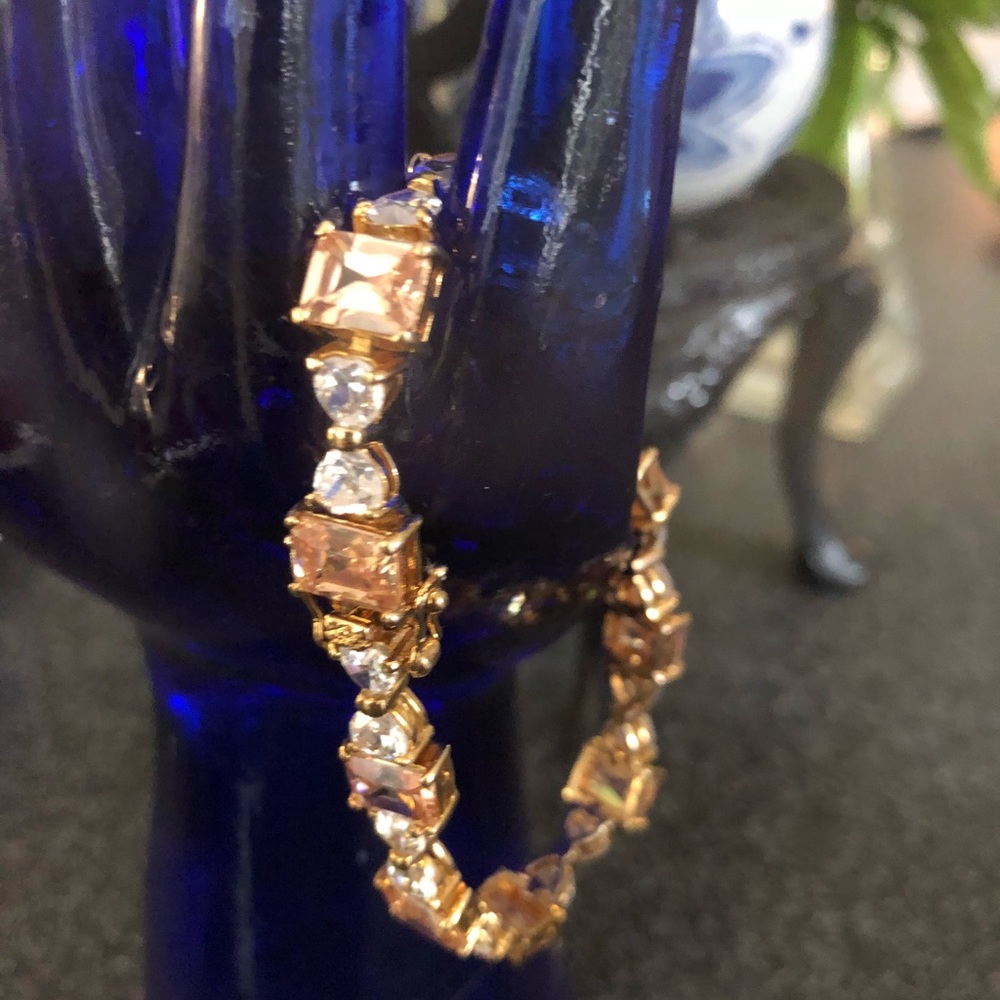 Sterling  (14 kt gold plated) zirconia bracelet